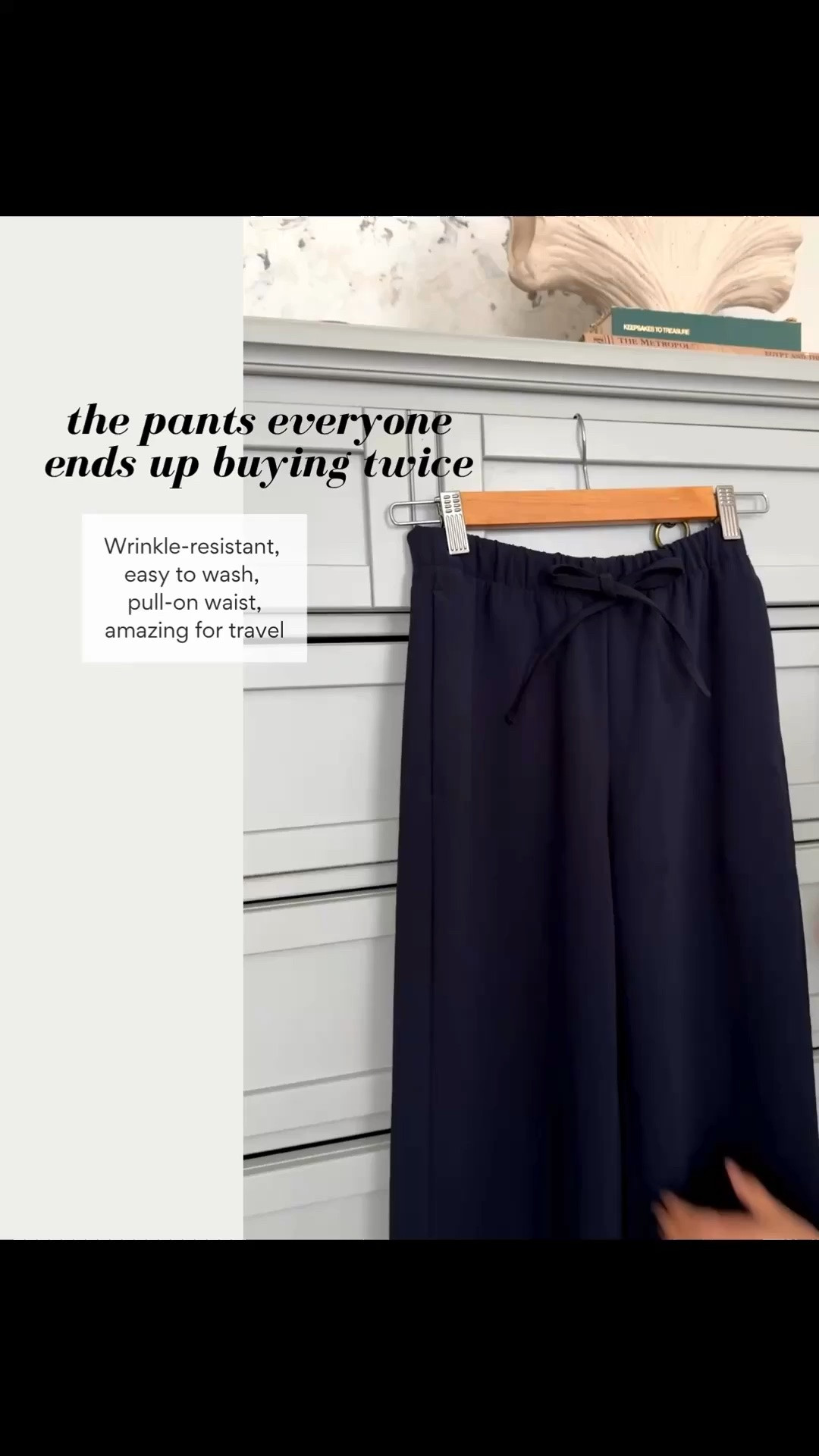 Back in navy!
• Aritzia lodge trousers 2XS short these are amazing! Drapey fluid fabric that isn’t thin, stretch waist, wrinkle resistant. Runs long for petite, if you’re very short you could also get regular length and hem them
• Amazon poncho sweater scarf wrap “A-beige ” thinner weight but good for planes and warmer destinations
• lululemon cropped t-shirt xxs 
• Dolce Vita jelly flats size 5, size down if you're a half size

Closet staple pieces, airport travel, office outfit ideas, easy mom outfit

#LTKPetite #LTKTravel #LTKootd