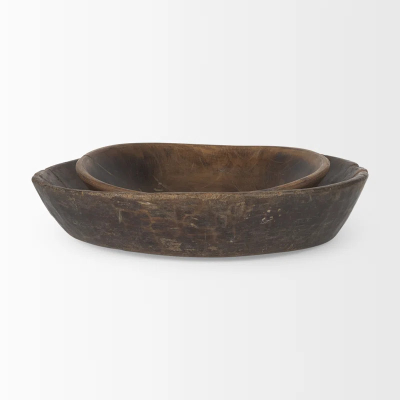 Loon Peak Kamontae Wood Decorative Bowl - Set of 2 | Wayfair | Wayfair North America