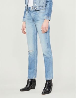 Le Sylvie high-rise faded straight-leg jeans | Selfridges