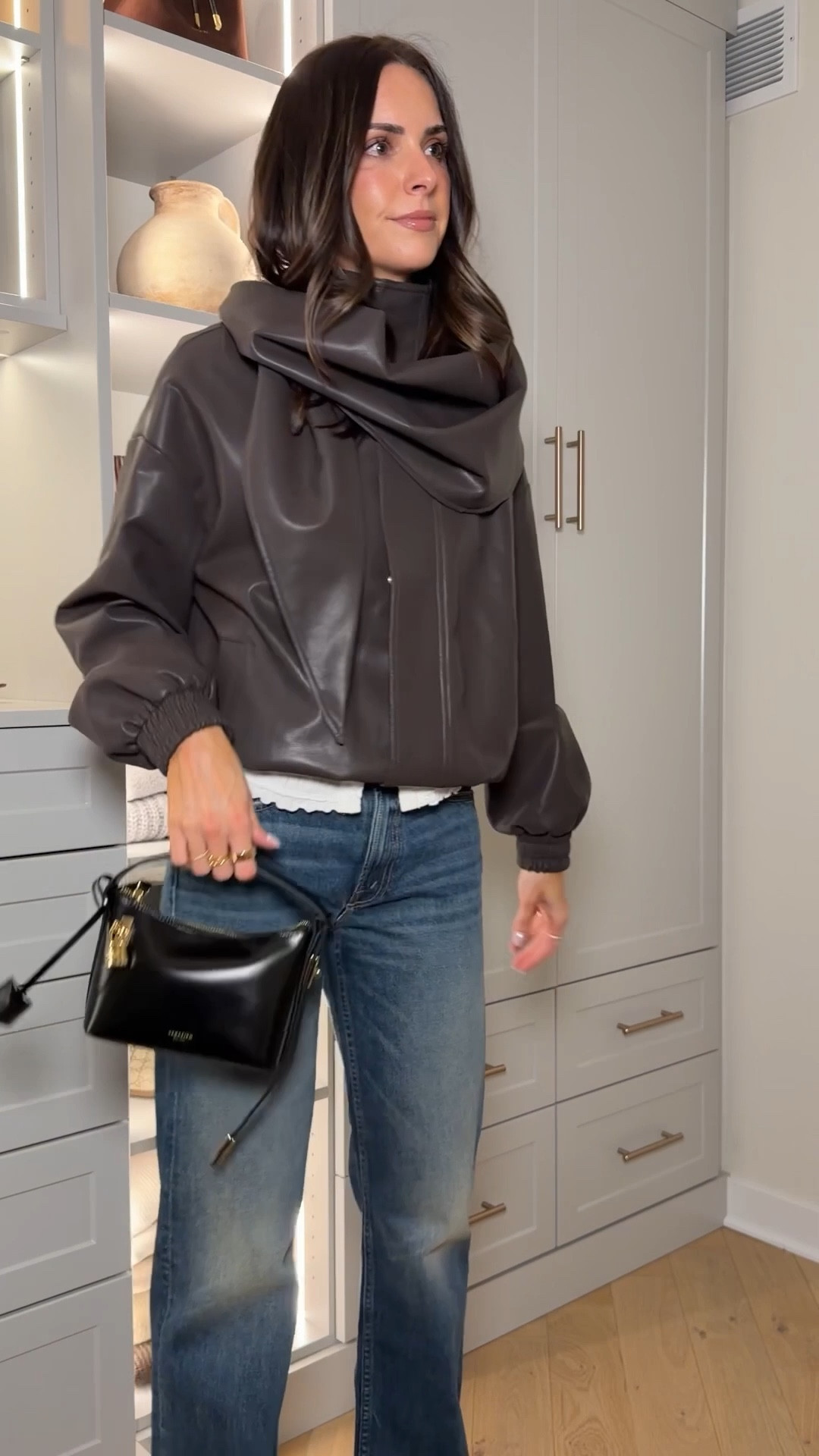 What I wore last night to dinner! 🍽️ 🍸 

Vegan leather bomber jacket comes with the matching scarf 🙌🏼 I sized up to a M 
Henley: true to size (S) size down if between
Jeans: size up 1 (in a 28, could’ve maybe done my usual 27 but I liked the relaxed fit with this rigid denim) 
Boots: true to size 

Electric picks code TAYLOR20

Night out outfit / chic winter outfits / going out fashion / dinner look 

#LTKSeasonal #LTKootd #LTKgrwm