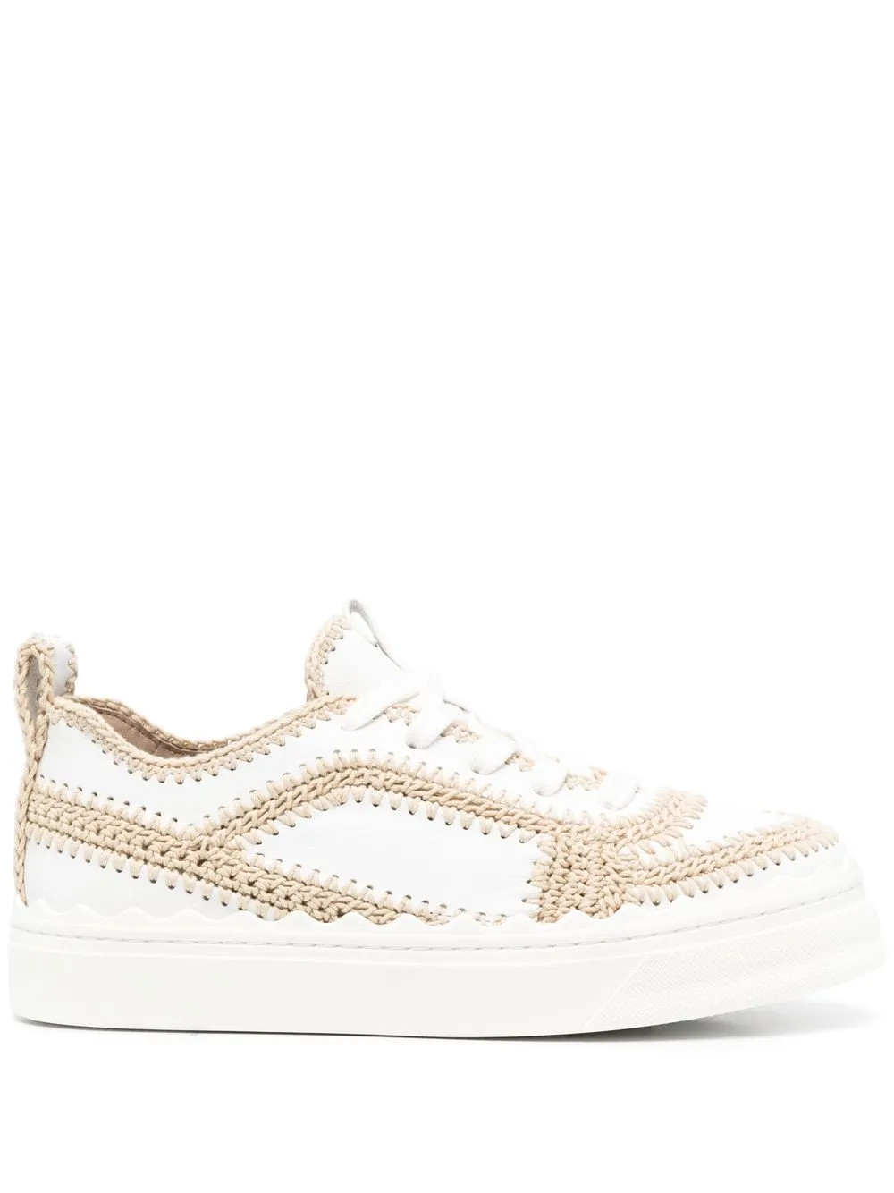 Chloé Lauren Leather Sneakers - Farfetch | Farfetch Global