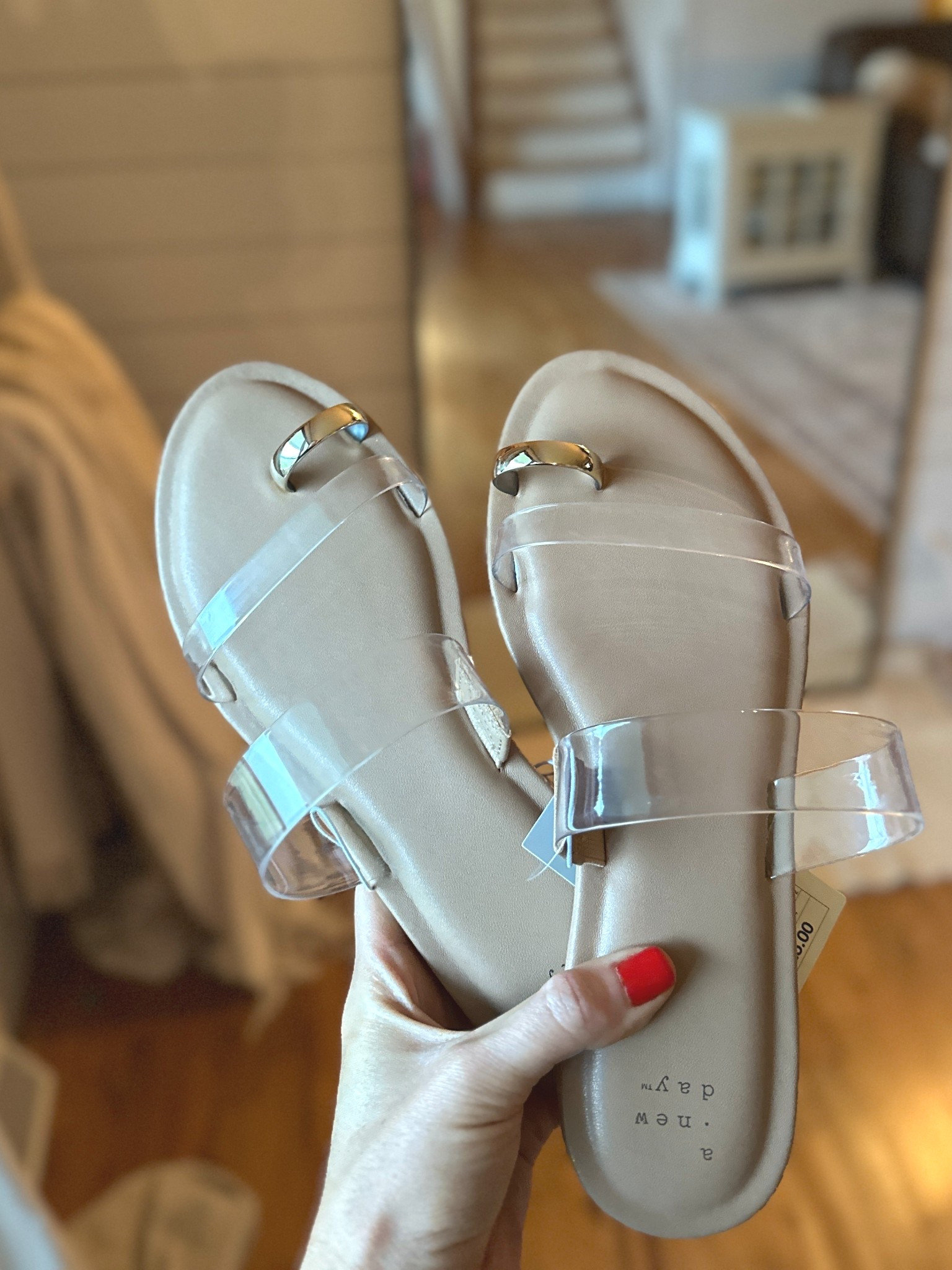 the 90s/00 in me loves these. Memory foam bottom. Clear strap sandal, neutral spring sandals 

#LTKShoeCrush #LTKStyleTip #LTKSeasonal