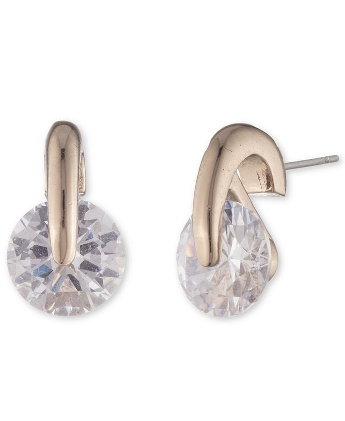 Gold-tone and  CZ Stud Earring | Macys (US)