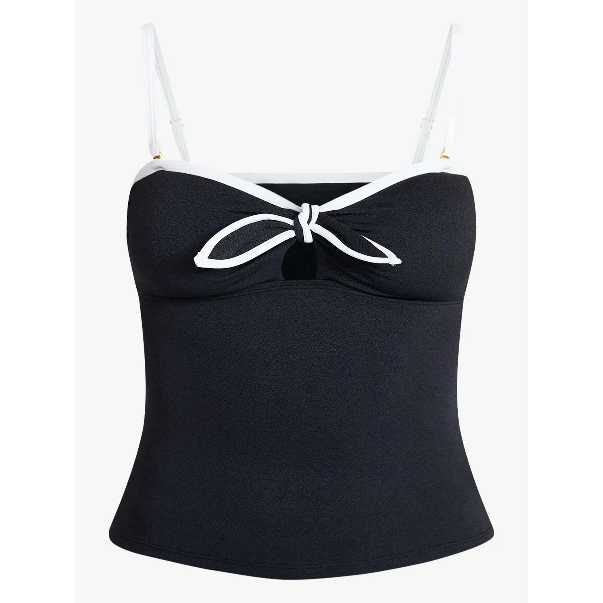 Time and Tru Women's and Women's Plus Size Bandeau Tie Tankini Top, Sizes XS-3X | Walmart (US)