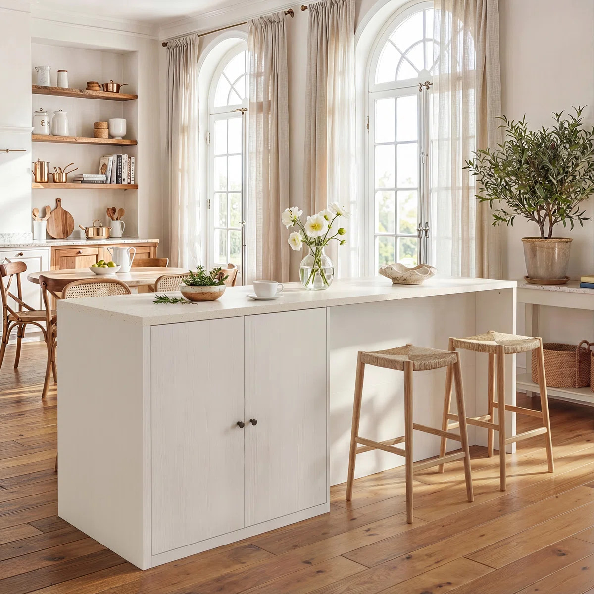 78.7'' W Kitchen Island with Trash Can Storage Cabinet | Wayfair North America