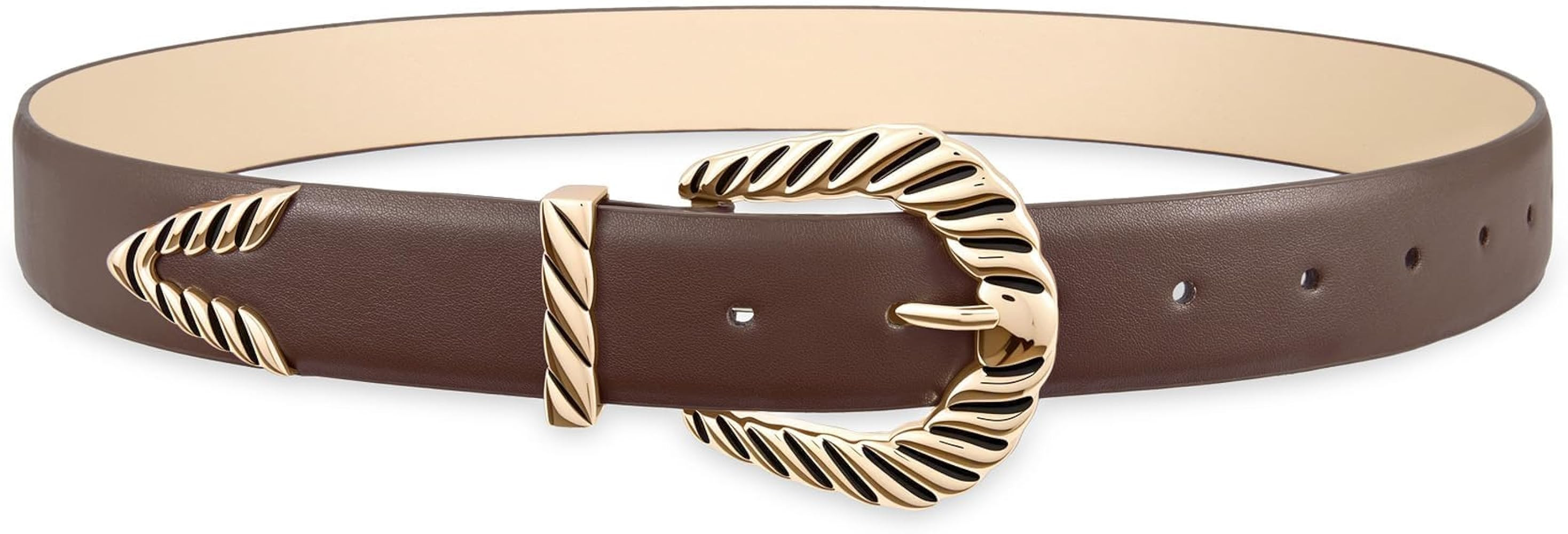 XZQTIVE Western Belt for Women, Modern Rodeo Cowboy Cowgirl Belts, Country Leather Belt Gold Buck... | Amazon (US)