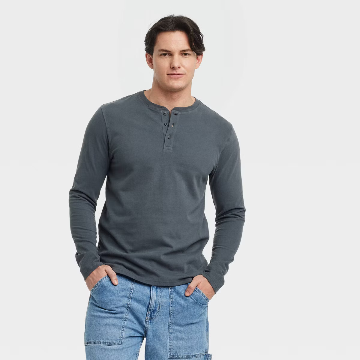 Men's Vintage Long Sleeve Henley Shirt - Goodfellow & Co™ | Target