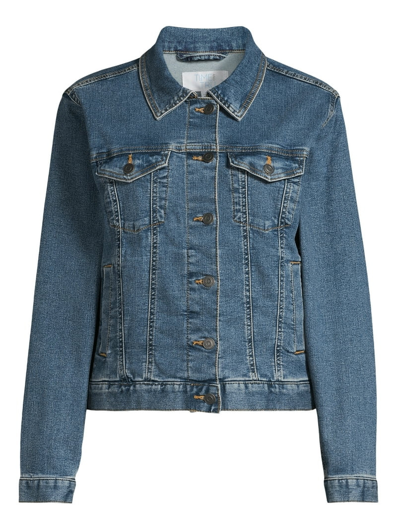 Time and Tru Women's and Women's Plus Denim Jacket, Sizes XS-4X | Walmart (US)