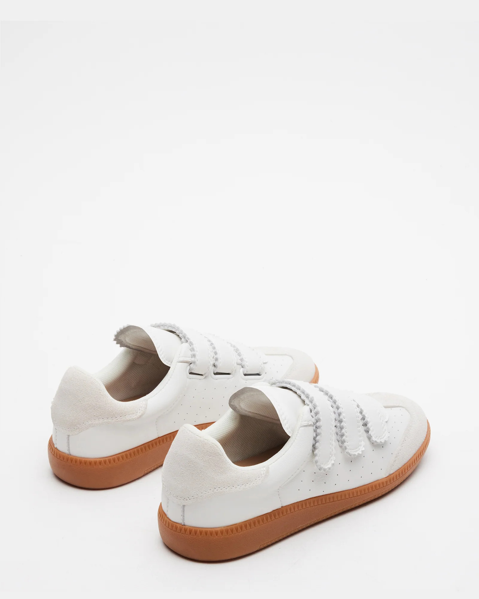MOMENTUM White Velcro Low-Top Sneaker | Women's Sneakers | Steve Madden (US)