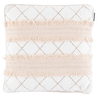 Braxton Pillow - Cream - 16"X16" - Safavieh | Target