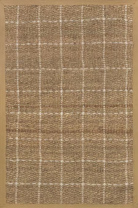 Beige Nalani Bordered Seagrass Area Rug | Rugs USA