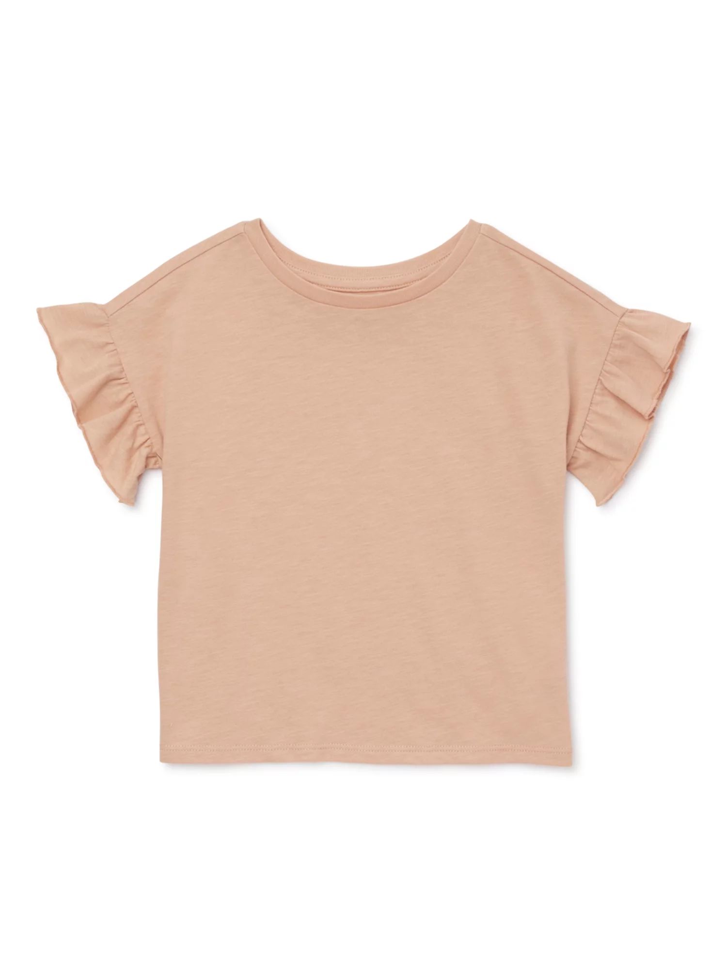 easy-peasy Toddler Girl Ruffle Short Sleeve T-Shirt, Sizes 12M-5T | Walmart (US)