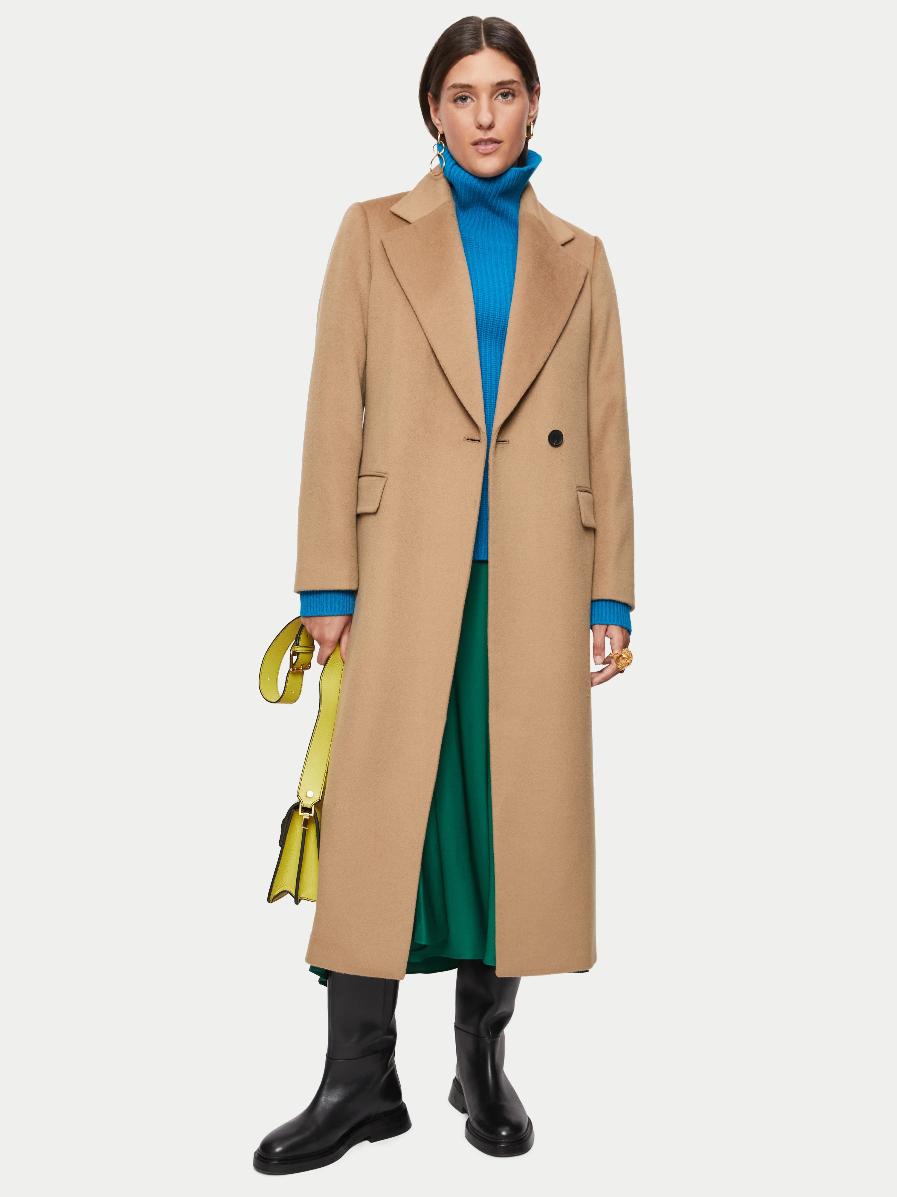 Wool Maxi City Coat | Neutral | Jigsaw (UK)