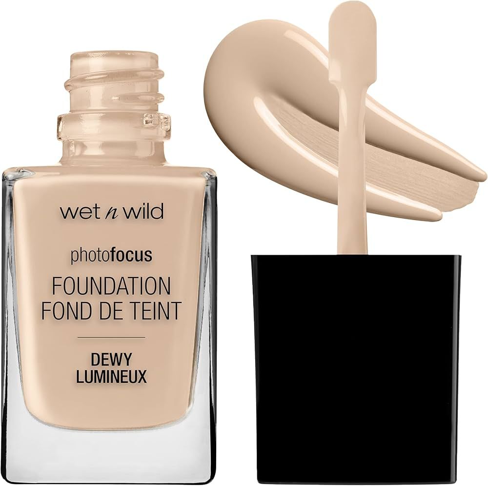 wet n wild Photo Focus Dewy Liquid Foundation Makeup, Shell Ivory ('Packaging may vary) | Amazon (US)