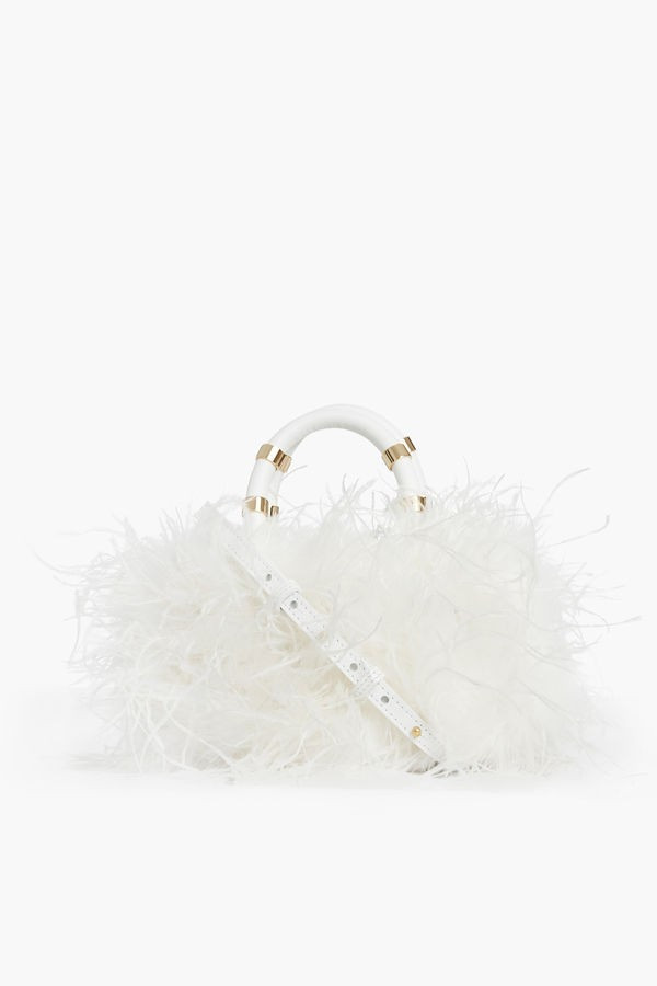 White Emily Feather Bag | Tuckernuck (US)