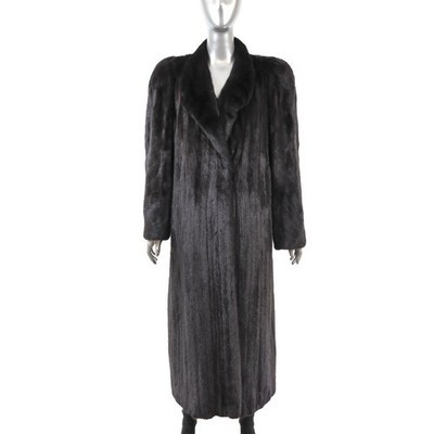 Bloomingdale's Black Mink Coat- Size M | eBay US