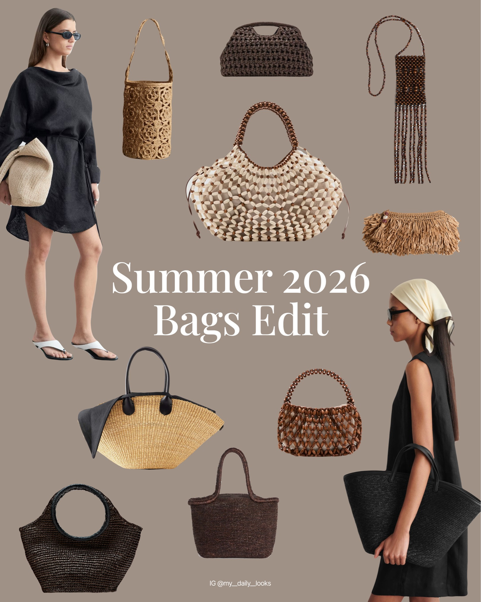The Summer Bag Edit 🖤

Tags: raffia bag, bolso de paja, natural fibre tote bag, crochet bag, summer outfit 2026.

#LTKsummer #LTKstyletip #LTKbag