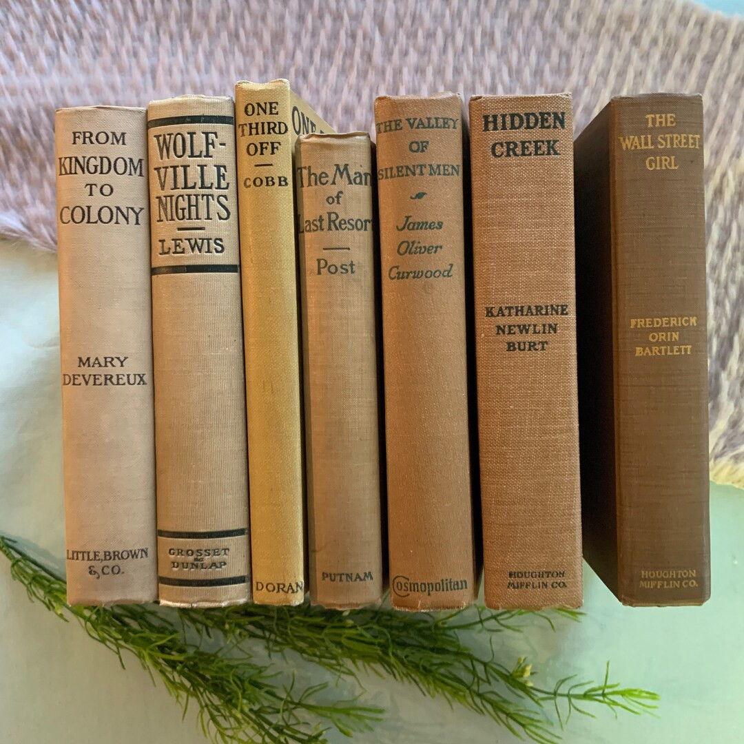 Shades of Tan  Books by Color  Vintage Decor Books - Etsy | Etsy (US)