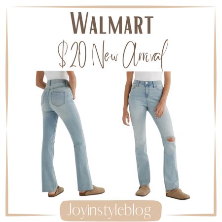 $20 Walmart Time and Tru Women's Mid Rise Bootcut Jeans with Raw Hem, 32" Inseam, Sizes 2-20 / jeans 

#LTKstyletip #LTKover40 #LTKfindsunder50
