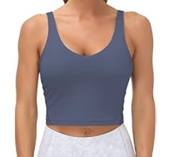 THE GYM PEOPLE Womens' Sports Bra Longline Wirefree Padded with Medium Support | Amazon (US)