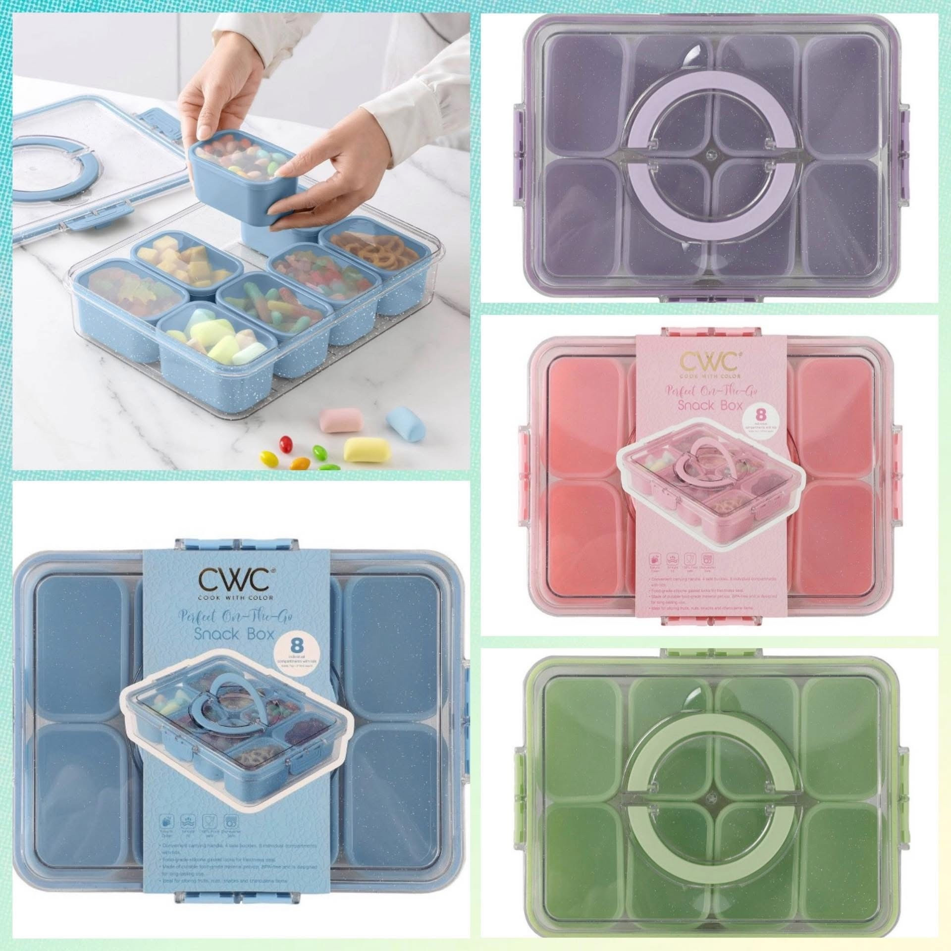 Target has the best Snackle Boxes down to only $6.49 right now! What I love about these is that each of the eight interior compartments have their own lids 🙌🏻, which makes it even easier to transport this. Perfect for taking snacks on the go, prepping home snacks, etc. 

FYI - the outer case is not dishwasher safe (very common for snackle boxes), but the interior compartments where food actually goes are dishwasher safe! I have one of these and it’s super easy to clean. 🧼 

#LTKSaleAlert #LTKHome #LTKmomlife
