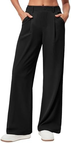 Ewedoos Wide Leg Pants Woman Stretchy Work Dress Pants Women Trendy 2026 Business Casual Outfits ... | Amazon (US)
