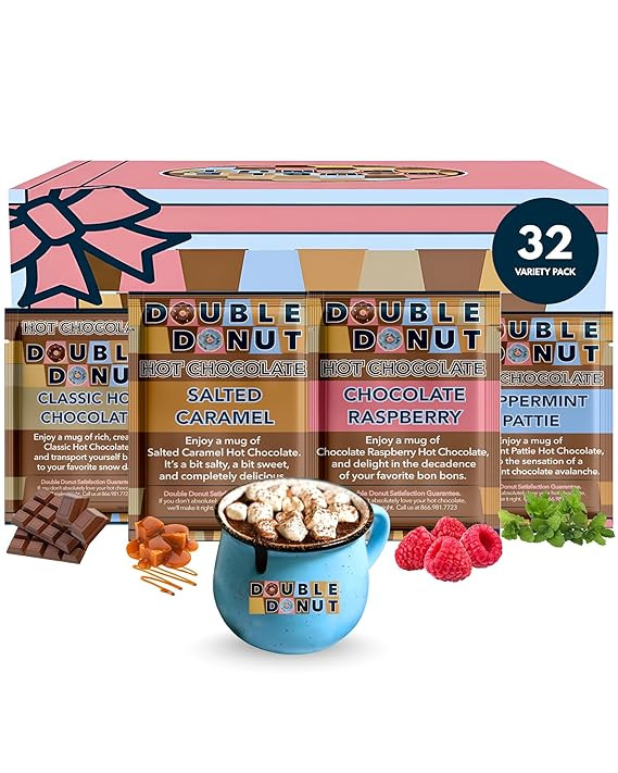 Gourmet Hot Cocoa Mix Variety Pack - Classic, Chocolate Raspberry, Salted Caramel, & Peppermint H... | Amazon (US)