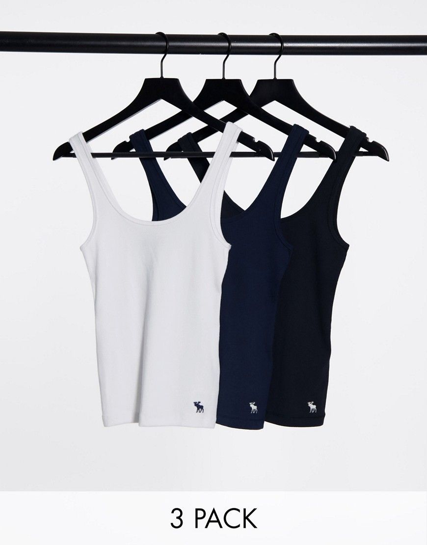 Abercrombie & Fitch 3 pack tank top in multi | ASOS (Global)