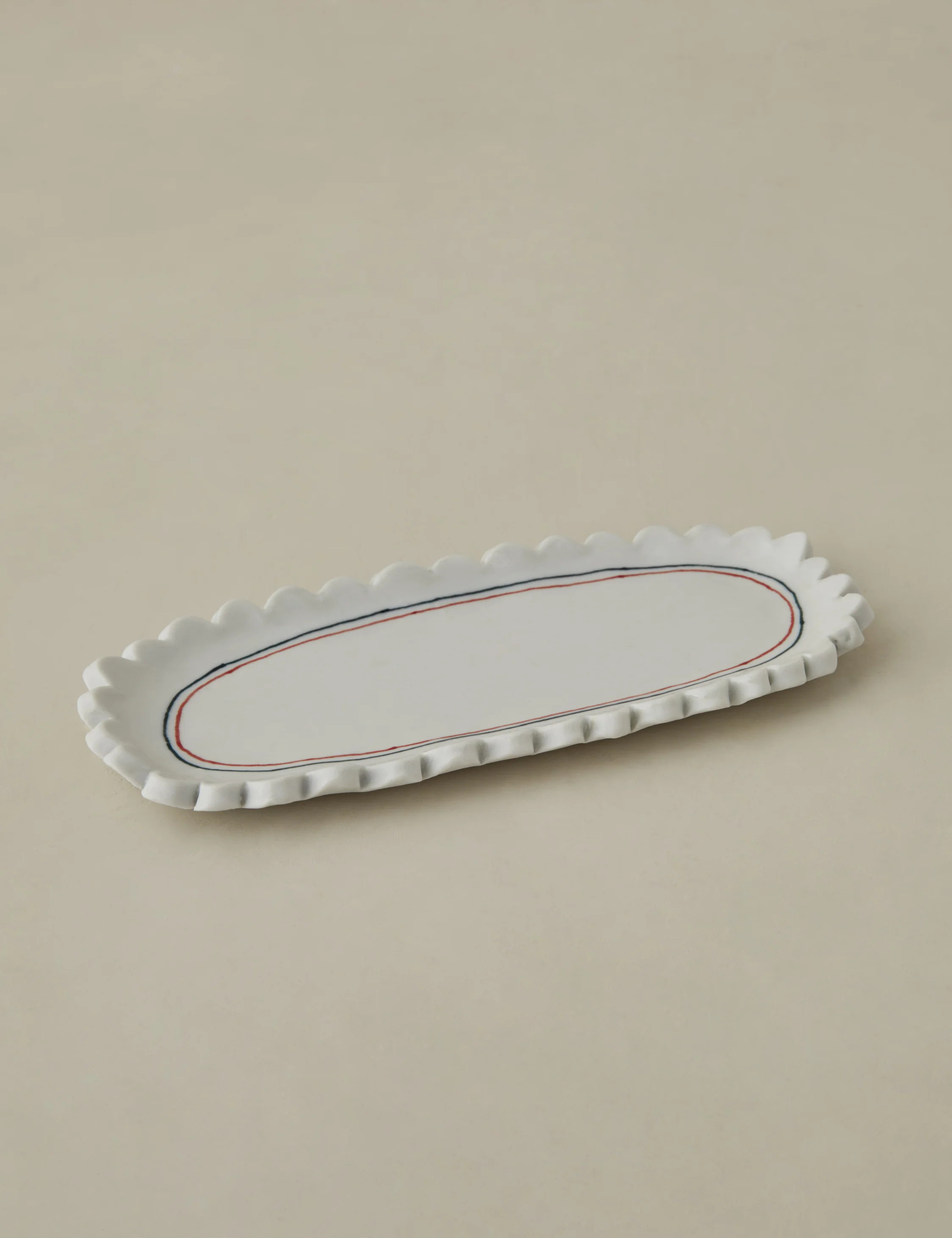 Scalloped Serving Dish by Stephanie Dawn Matthias, White | Lulu and Georgia 