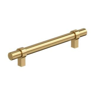Central bar pull in champagne bronze, 5-1/16 inch