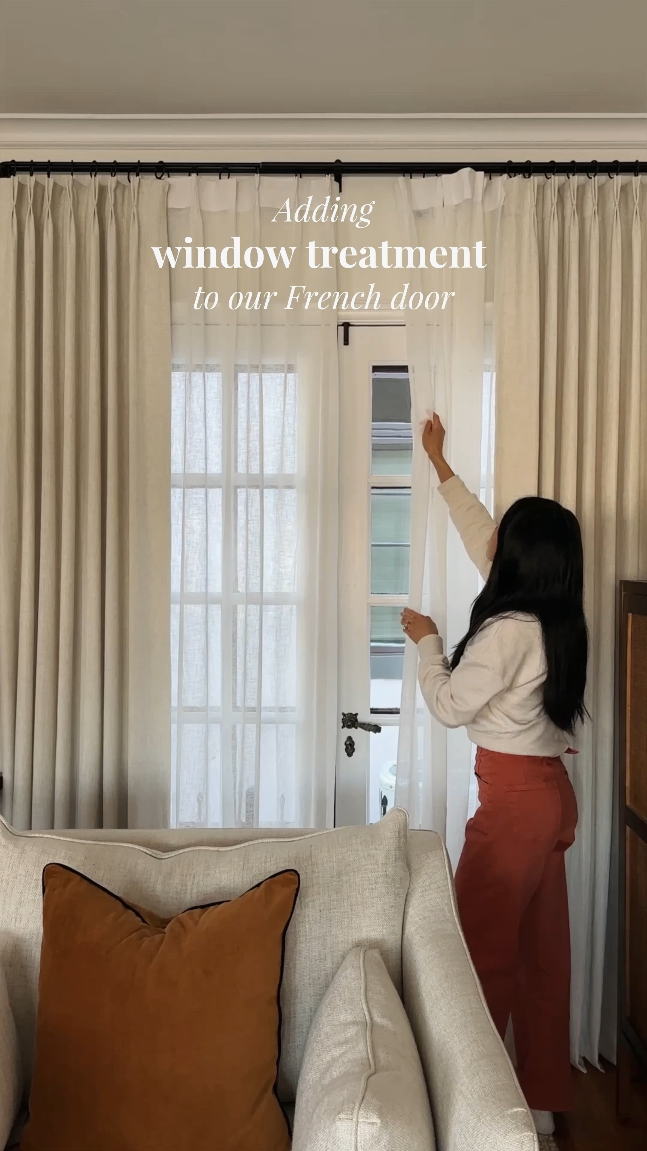 Everything I used for the window treatment on our French door. *double curtain rod, pleated curtains, sheer curtains, curtain rings

#LTKstyletip #LTKhome