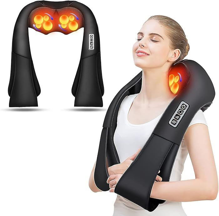 AERLANG Shiatsu Back and Neck Massager, Back Massager Deep Tissue Kneading Neck and Shoulder Mass... | Amazon (US)