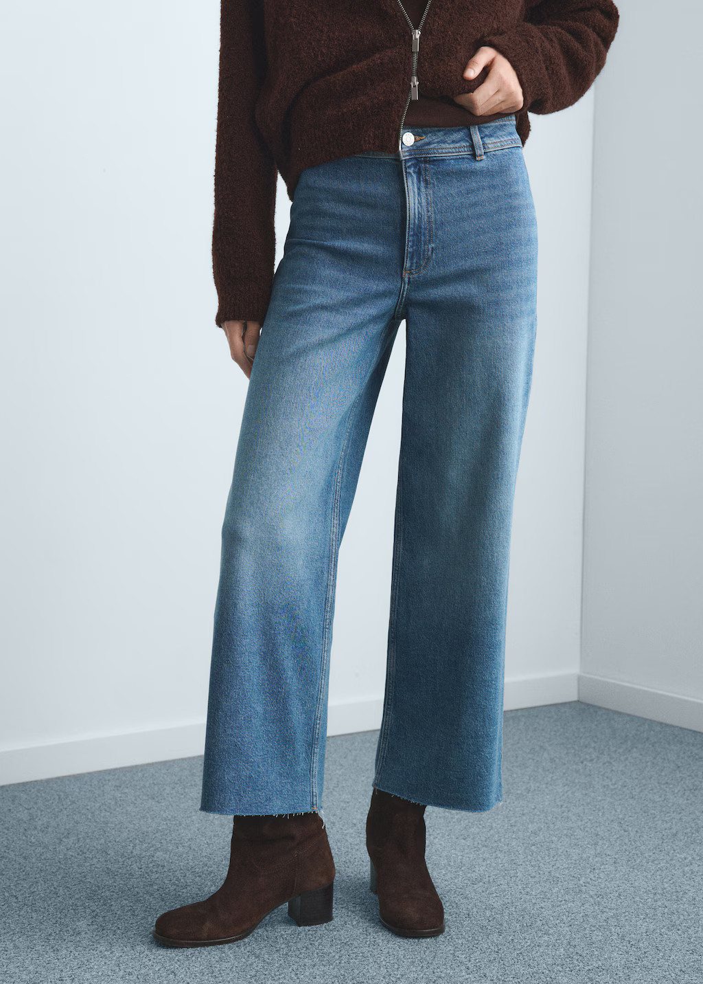 Catherin culotte high-rise jeans | MANGO (UK)