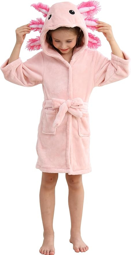 DELEY Girl's Robe Baby Boys Hoodie Robes Toddler Bathrobes for Kids Pajamas Sleepwear | Amazon (US)