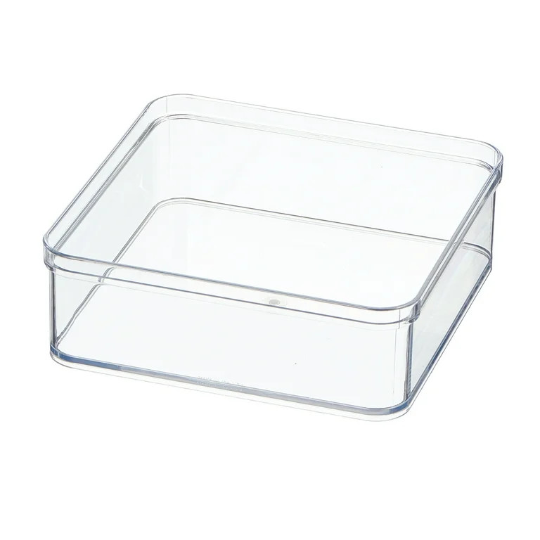 Mainstays Medium Wide Clear Plastic Drawer Storage Organizer Tray, Kitchen, Cabinet, Desk and Bat... | Walmart (US)