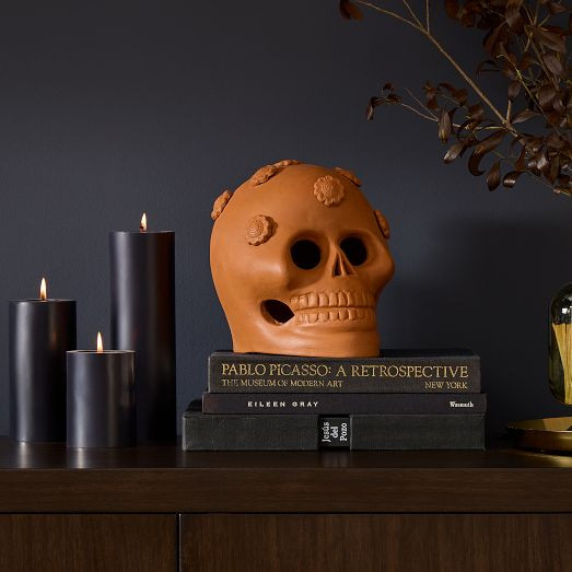Terracotta Halloween Skull Objects | West Elm (US)