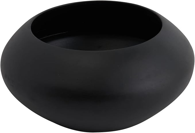 Minimalist Round Mango Wood Bowl, Black | Amazon (US)