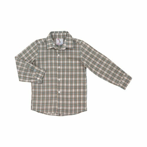 Khaki and Blue Plaid Button Down Shirt | Cecil and Lou