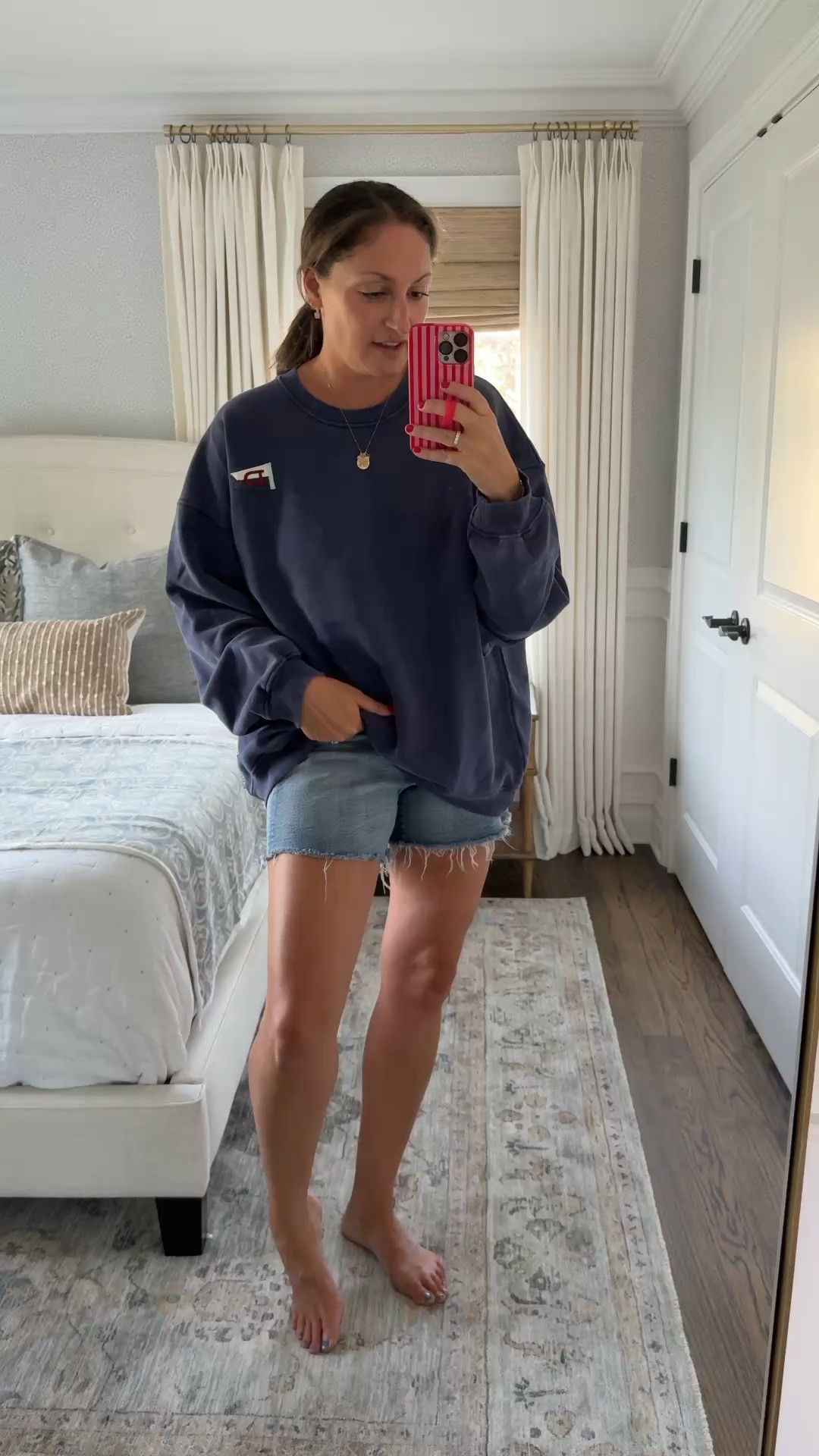 The cutest, most comfortable lounge set — I love the patches on this sweatshirt!! Grab the matching shorts if you can, u think the set is so cute together!!

#LTKmomlife #LTKvlog #LTKootd