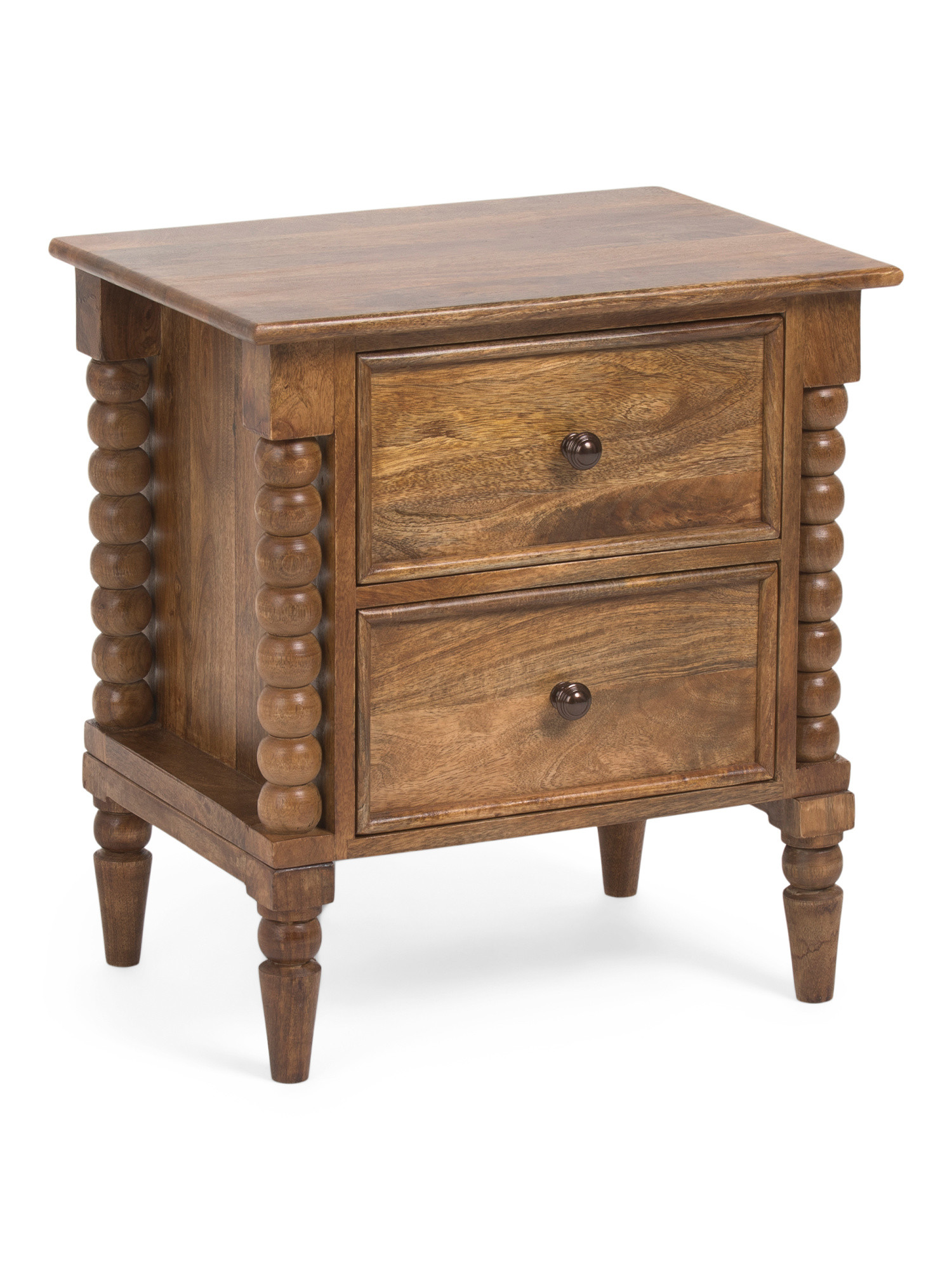 21.5x16x23.5 Solid Wood Harper Spindle Bedside Table | TJ Maxx