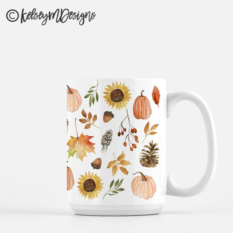 Fall Nature Mug Fall Coffee Mug Fall Decor 15 Oz Mug - Etsy | Etsy (US)