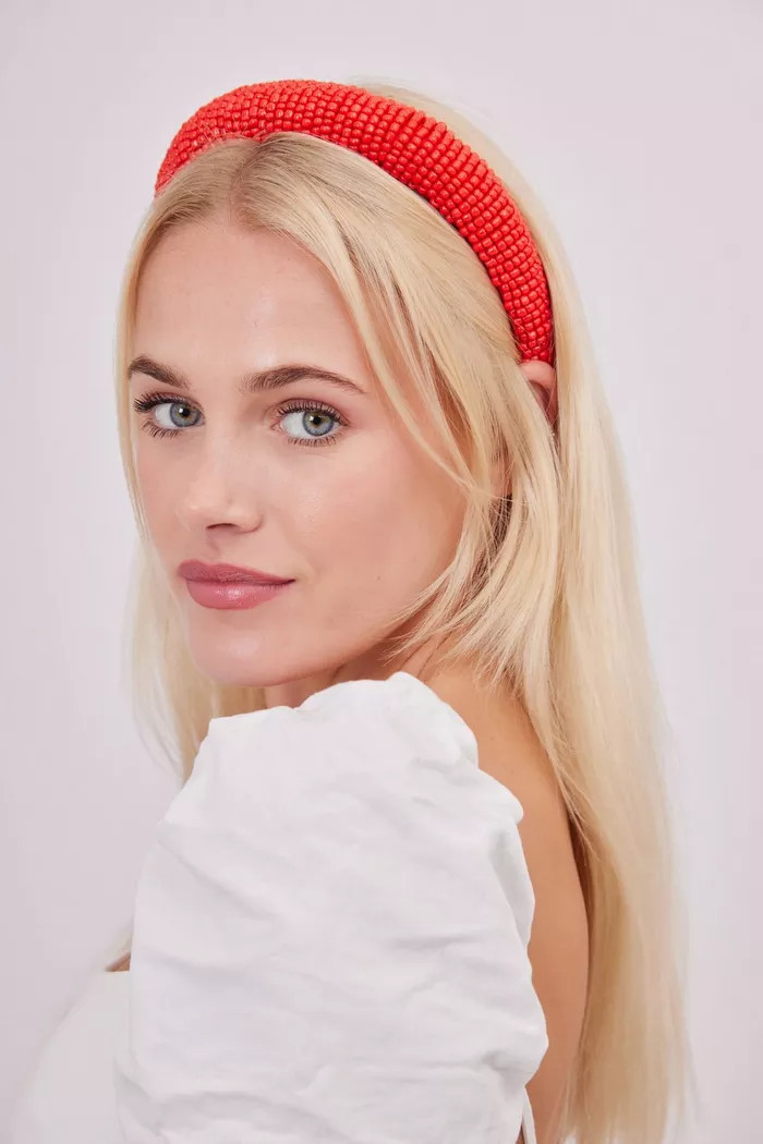 Solid Beaded headband | Boohoo.com (UK & IE)