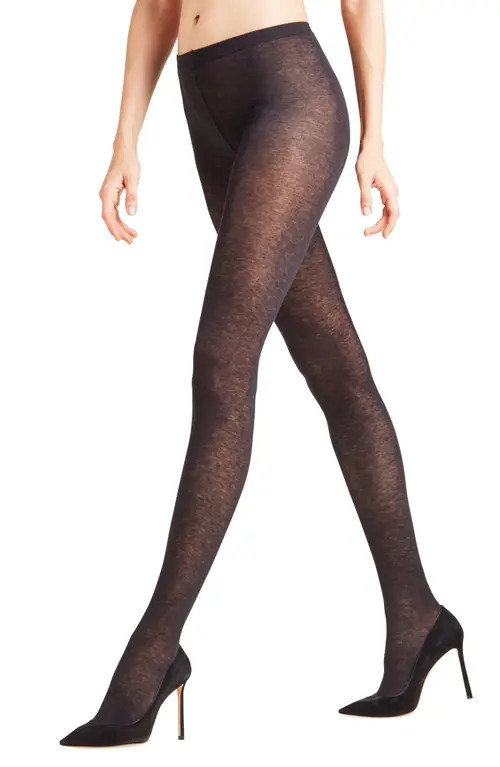 Falke Sensual Cashmere Tights in Black at Nordstrom, Size Medium | Nordstrom