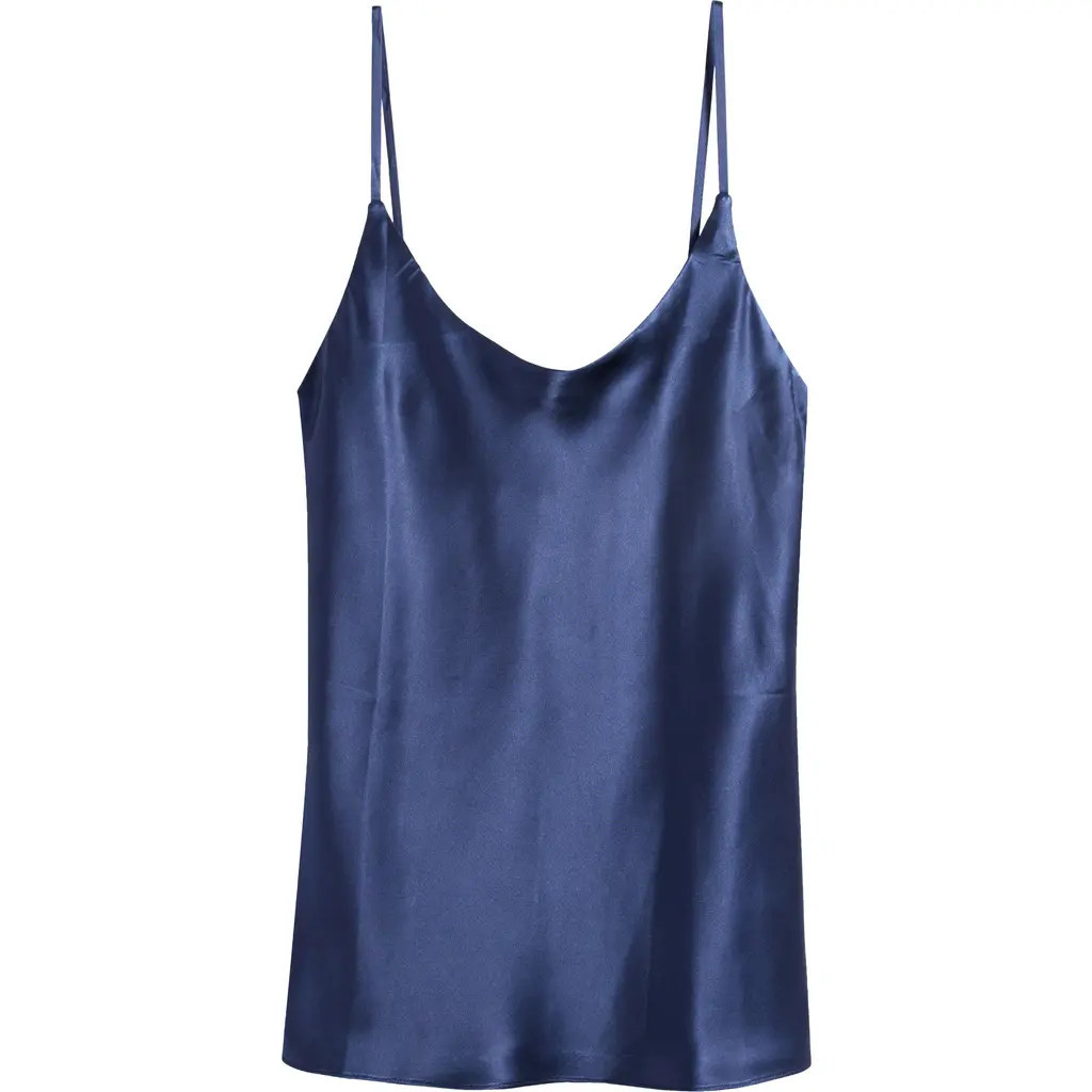 Reformation Lila Silk Camisole in Navy at Nordstrom, Size X-Small | Nordstrom
