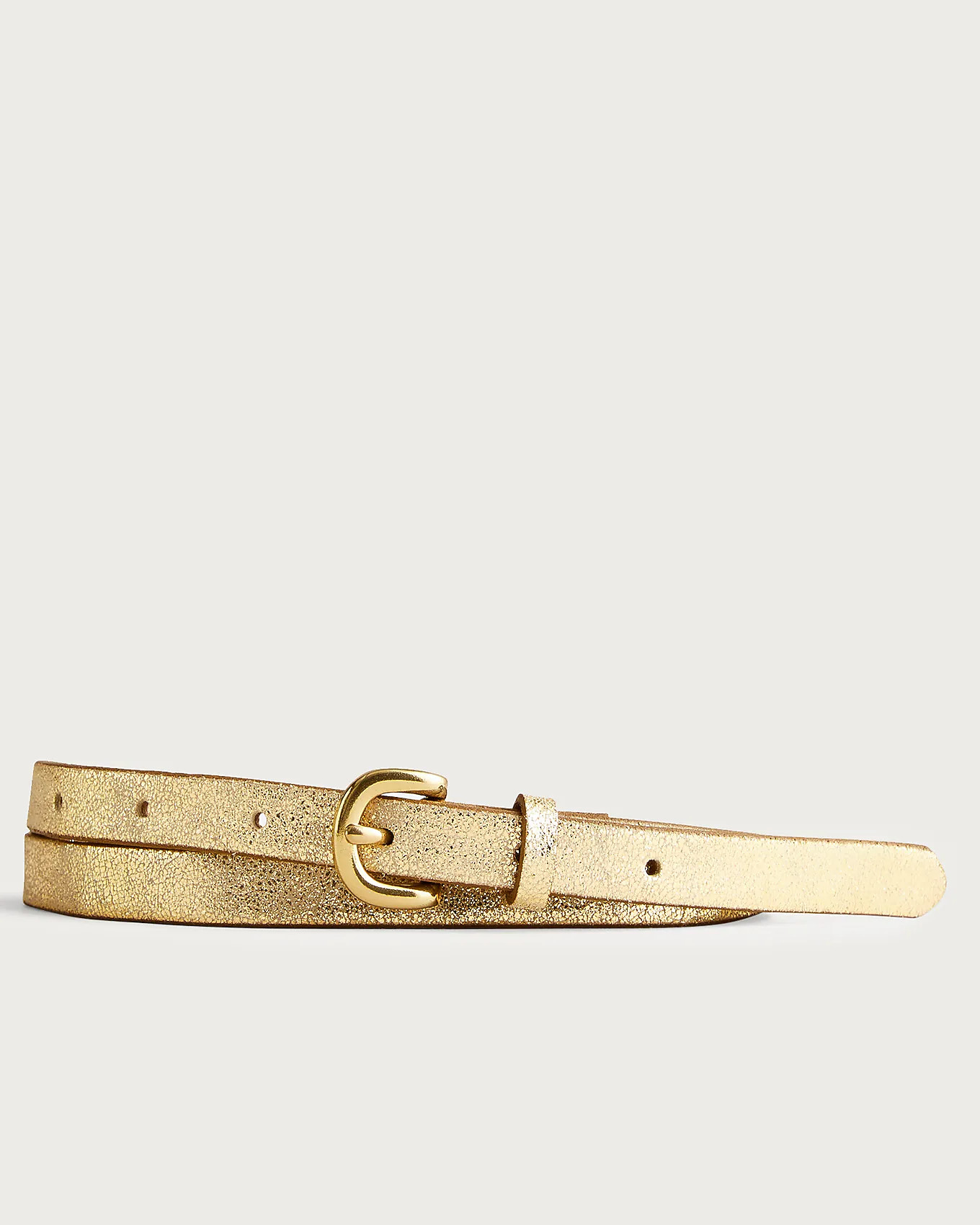 Skinny metallic Italian leather belt | J. Crew US