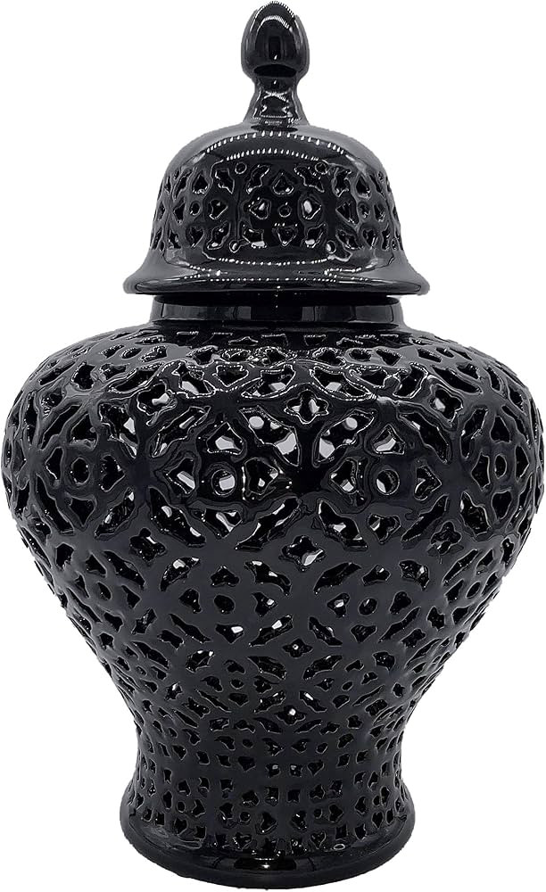 Galt International 19.5\u201d Lattice Ginger Jar with Lid - Home Decor with Intricate Mediterrane... | Amazon (US)