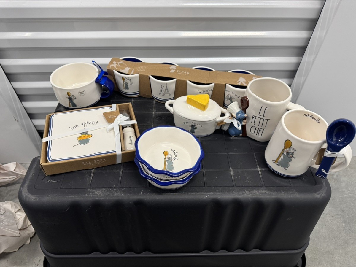 ULTIMATE Rae Dunn Disney Ratatouille 17pc Lot Rare 3D Remy Canister Set New | eBay US