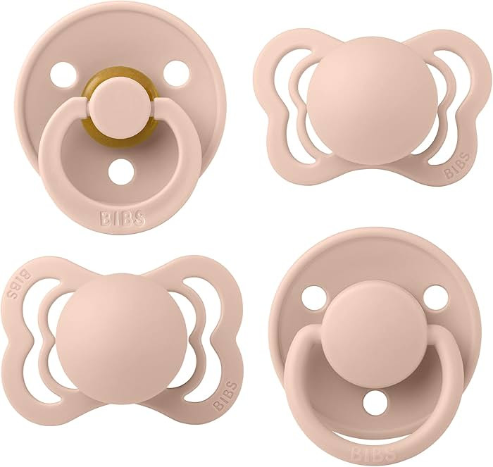 BIBS Try-It Collection | 4-Pack Soothers | BPA-Free Round, Anatomical & Symmetrical Nipple | Natu... | Amazon (US)