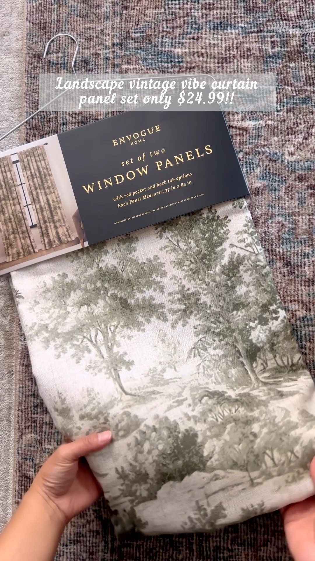 Shop this gorgeous vintage vibe landscape wallpaper tapestry print curtain set for only $24.99!!! Such a steal, machine washable, and it now comes in a longer length as well!