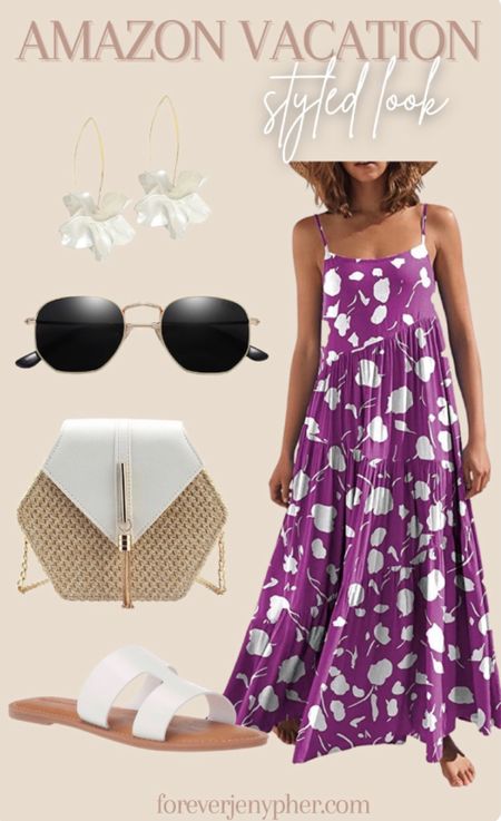 Amazon vacation styled look!

Sunglasses, floral dress, maxi dress, beach dress, flower earrings, dangle earrings, beach purse, sandals, slides


#LTKSeasonal #LTKfit #LTKstyletip